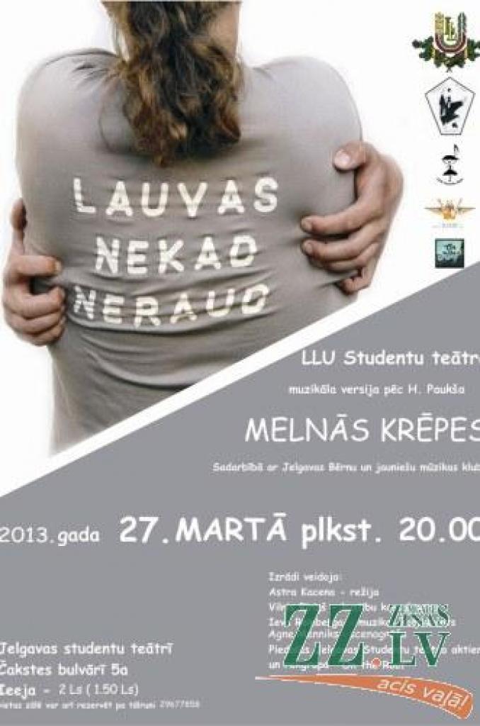 Rīt studentu teātrī – izrāde «Melnās krēpes»