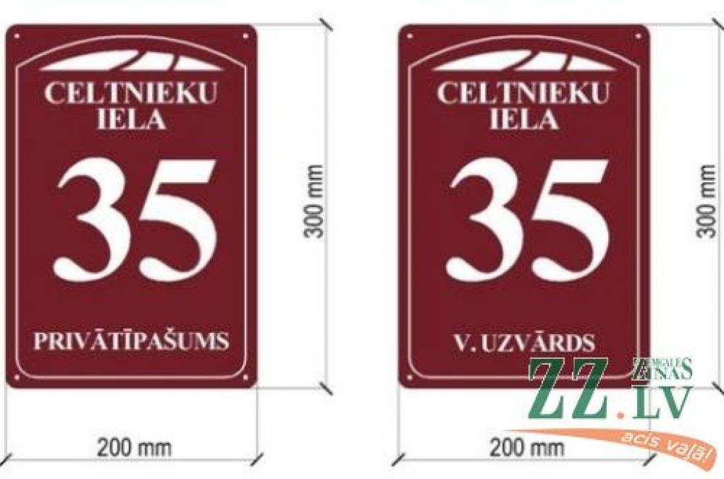 Trīs gadu laikā Jelgavas novadā jānomaina māju un ielu numerācijas zīmes
