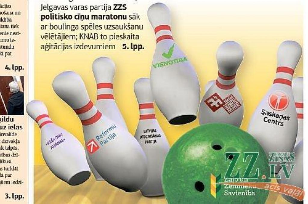 Piektdien «Zemgales Ziņās»: Balsu copi Jelgavā ZZS sāk ar boulinga uzsaukšanu; pret skolas kavēšanu – ar soda naudām; ģimenes ķildu dēļ paliek uz ielas
