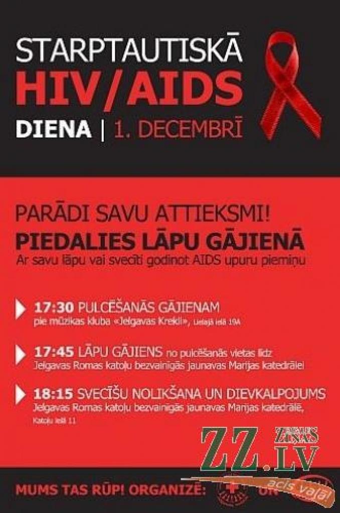AIDS dienā Jelgavā – gājiens un dievkalpojums