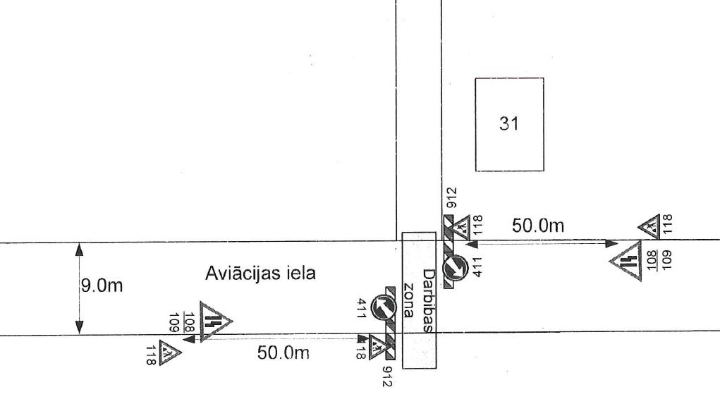Līdz trešdienas vakaram būs ierobežojumi Aviācijas ielā