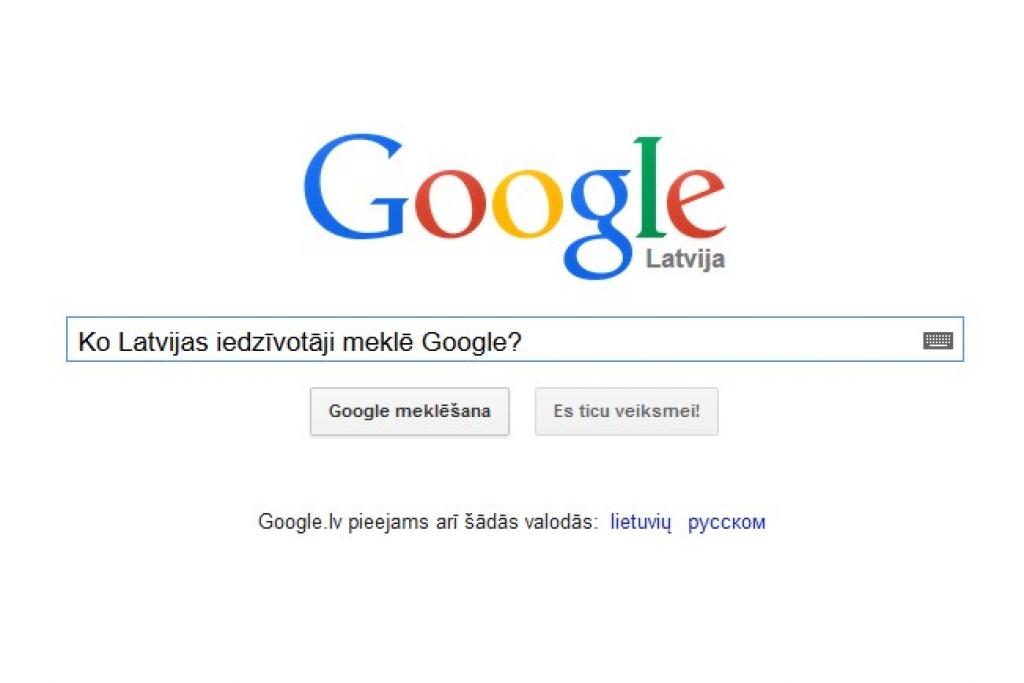 Ko Latvijas iedzīvotāji visbiežāk meklē Google