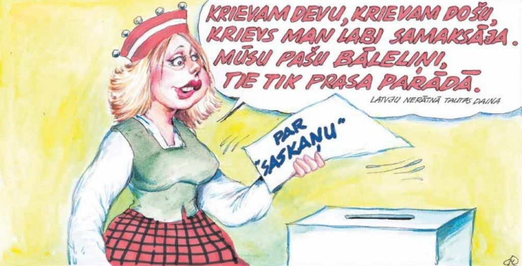 Db karikatūra: Konservatīvs komforta zonas balsojums