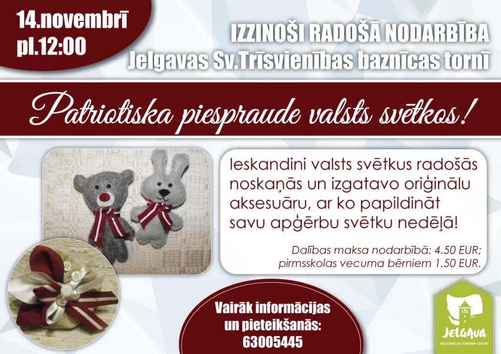 Tornī veidosim patriotisku piespraudi