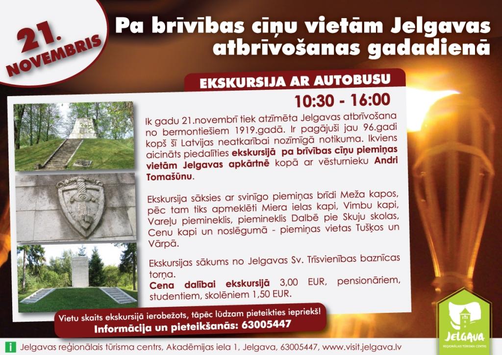Ekskursija pa brīvības cīņu vietām Jelgavas atbrīvošanas gadadienā