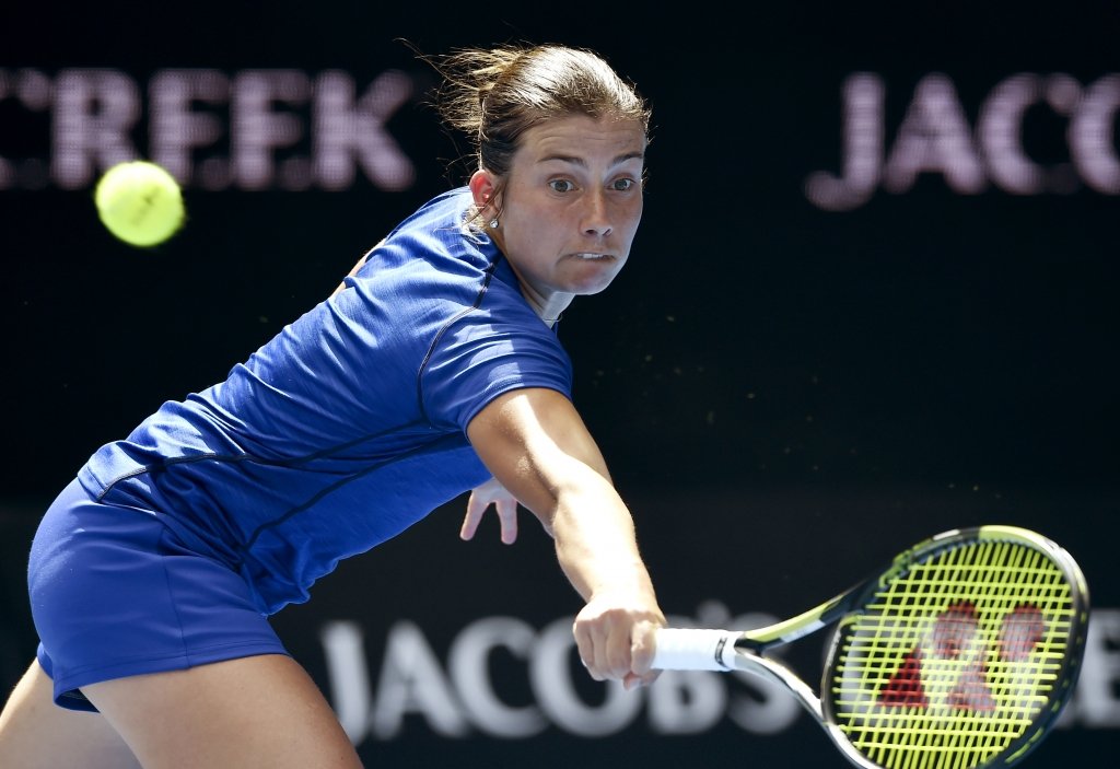 FOTO: Sevastova kā vienīgā no Latvijas tenisistiem sasniedz Australian Open otro kārtu