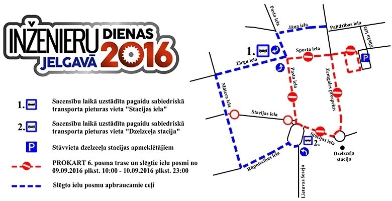 Inženieru dienās būs satiksmes ierobežojumi