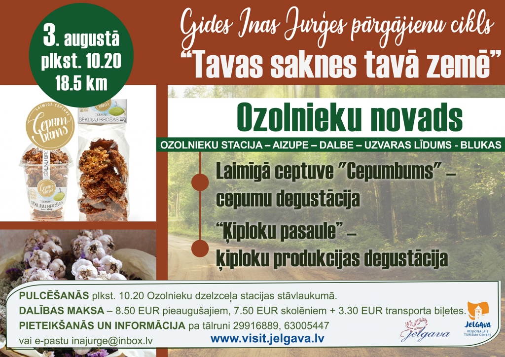 Pārgājiens “Tavas saknes tavā zemē” vedīs uz Ozolnieku pusi