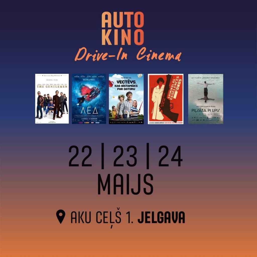 Jelgavā, sporta kompleksā "Rullītis" jau šajā nedēļas nogalē rādīs brīvdabas "Auto kino"