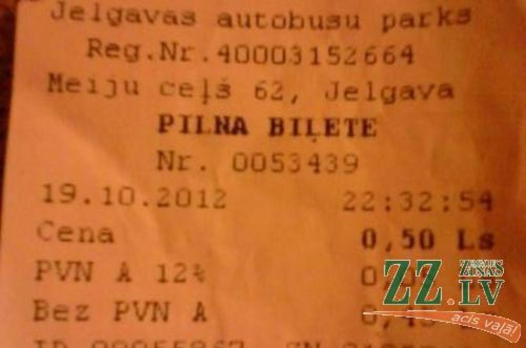 Autobusā iedod trīs dienas vecu biļeti; JAP situāciju skaidro (labots)