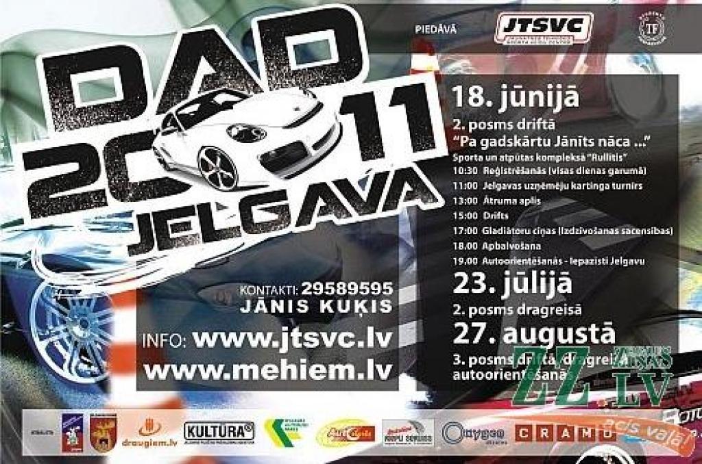 Notiks «DAD Jelgava» čempionāta otrais posms driftā