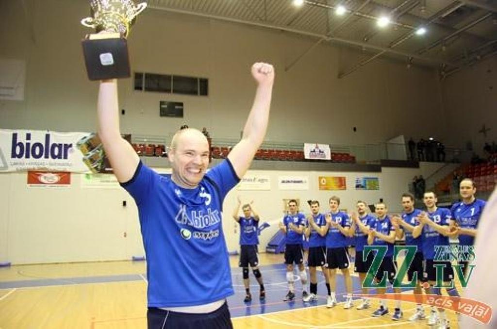 «Biolars/Jelgava» otro gadu pēc kārtas triumfē Latvijas volejbola čempionātā (ar foto)