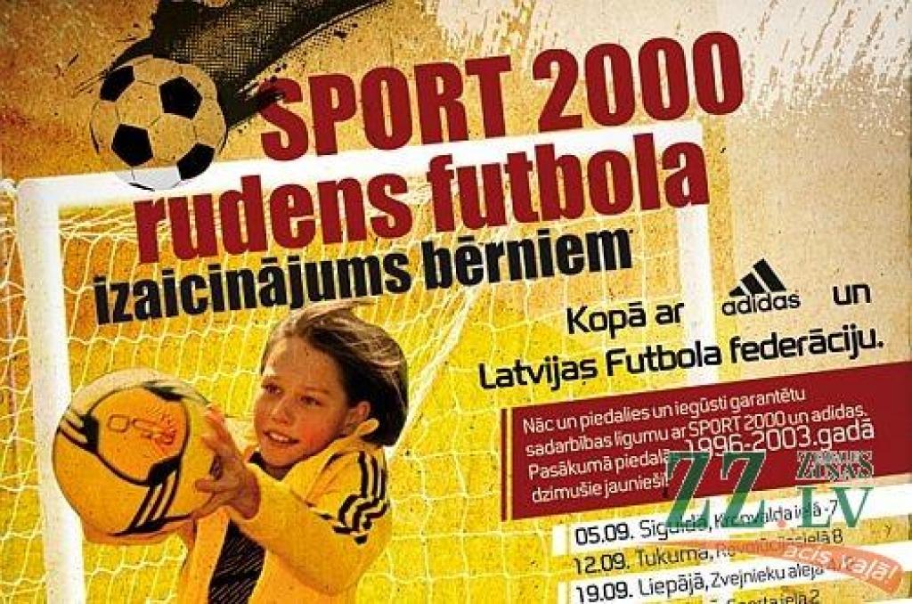 Sestdien arī Jelgavā būs «Sport2000 rudens futbola izaicinājums bēnrniem»