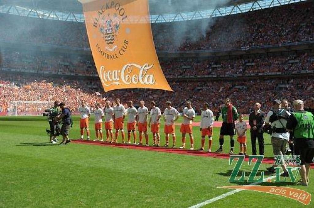 «Blackpool» futbolisti Latvijā ielidos spēles priekšvakarā