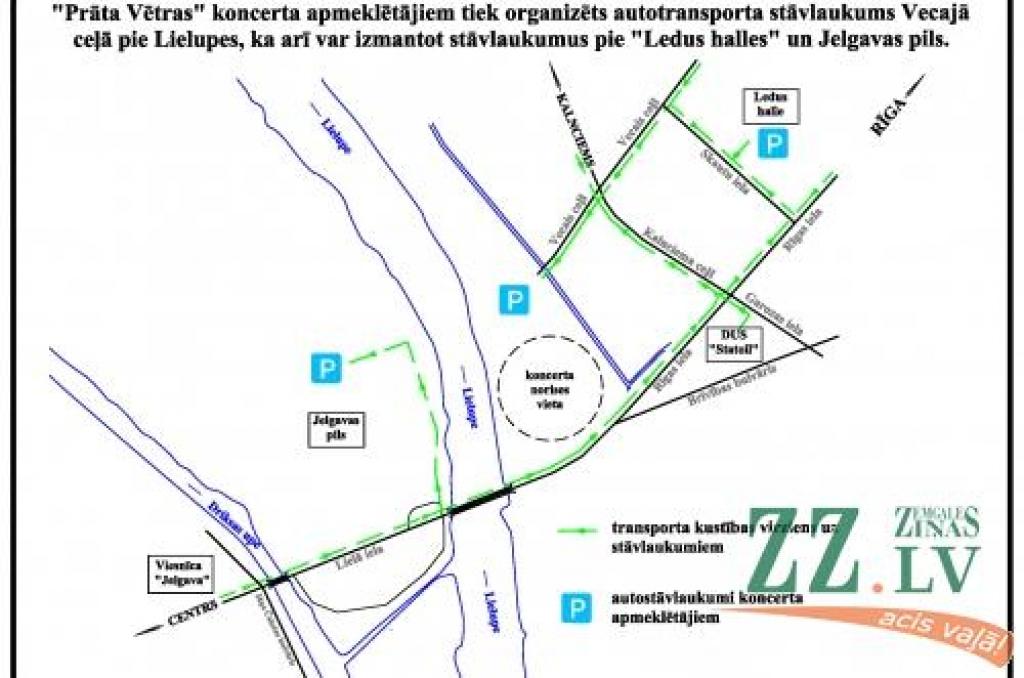 Kur koncerta laikā atstāt automašīnas 
