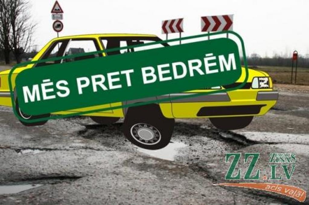 Notiks protesta akcija «Mēs pret bedrēm»