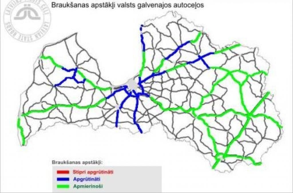 Pie Jelgavas atkal slideni ceļi