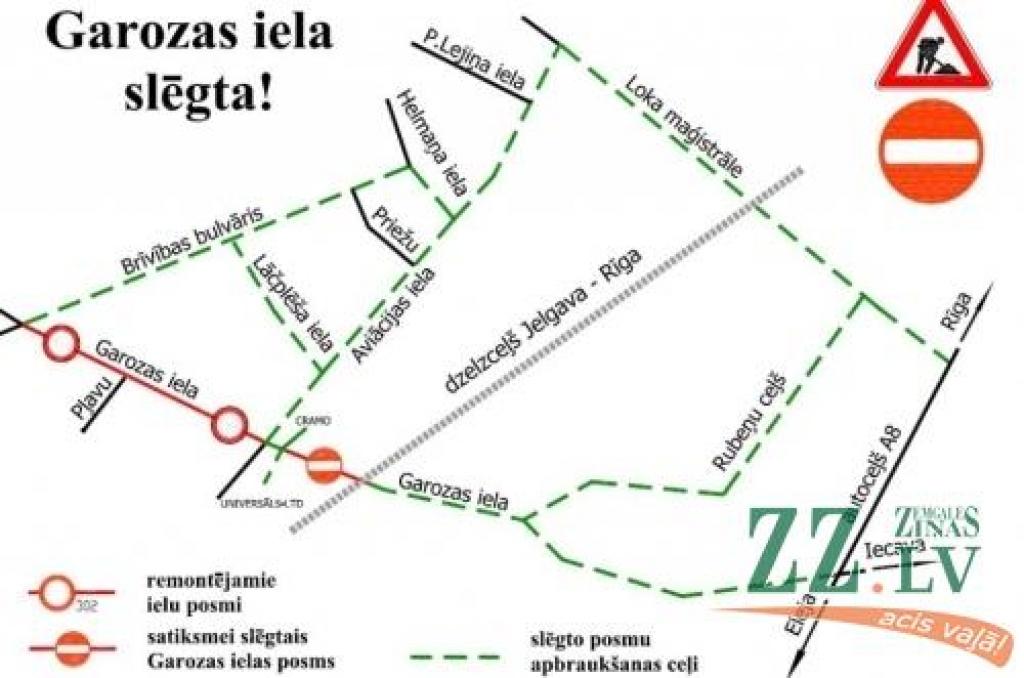 Slēdz vēl vienu Garozas ielas posmu