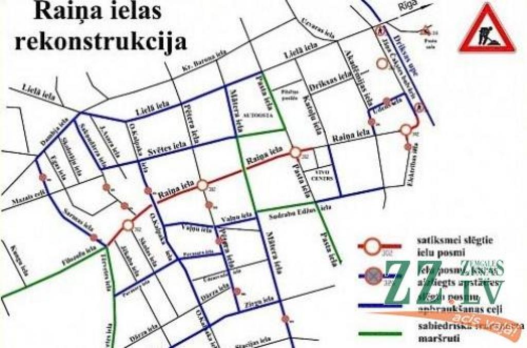 No trešdienas slēgs Raiņa ielas un Pētera ielas krustojumu