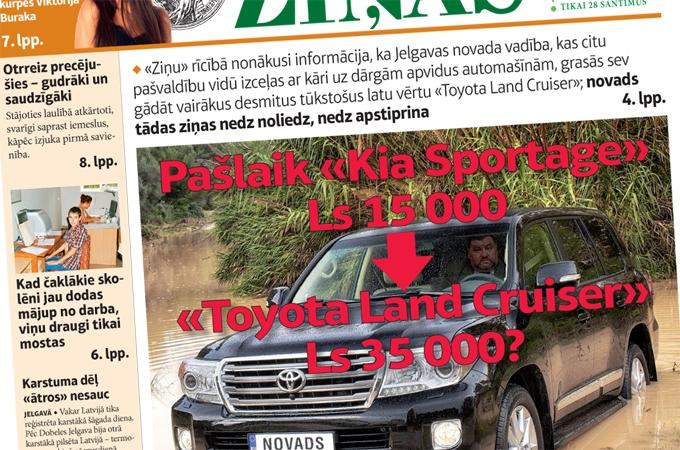 Laikraksts: Jelgavas novads, iespējams, cierē uz jaudīgākiem auto 