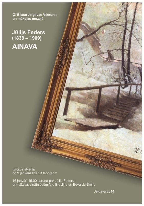 Ceturtdien Jelgavas muzejā atklās gleznotāja Jūlija Federa izstādi