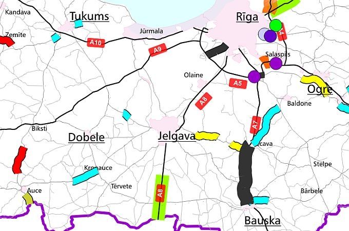 Valsts ceļi atjaunos deviņu kilometru seguma posmu šosejā Jelgava – Iecava