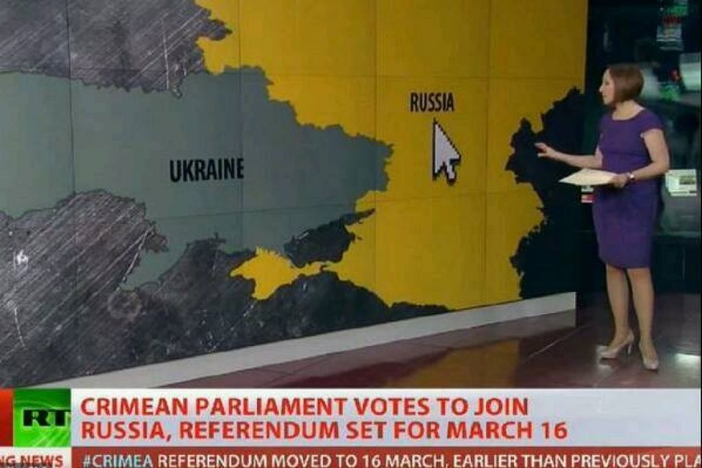 Krimas parlaments pasludina neatkarību no Ukrainas; Krievijas mediji Krimu kartē jau zīmē Krievijas sastāvā