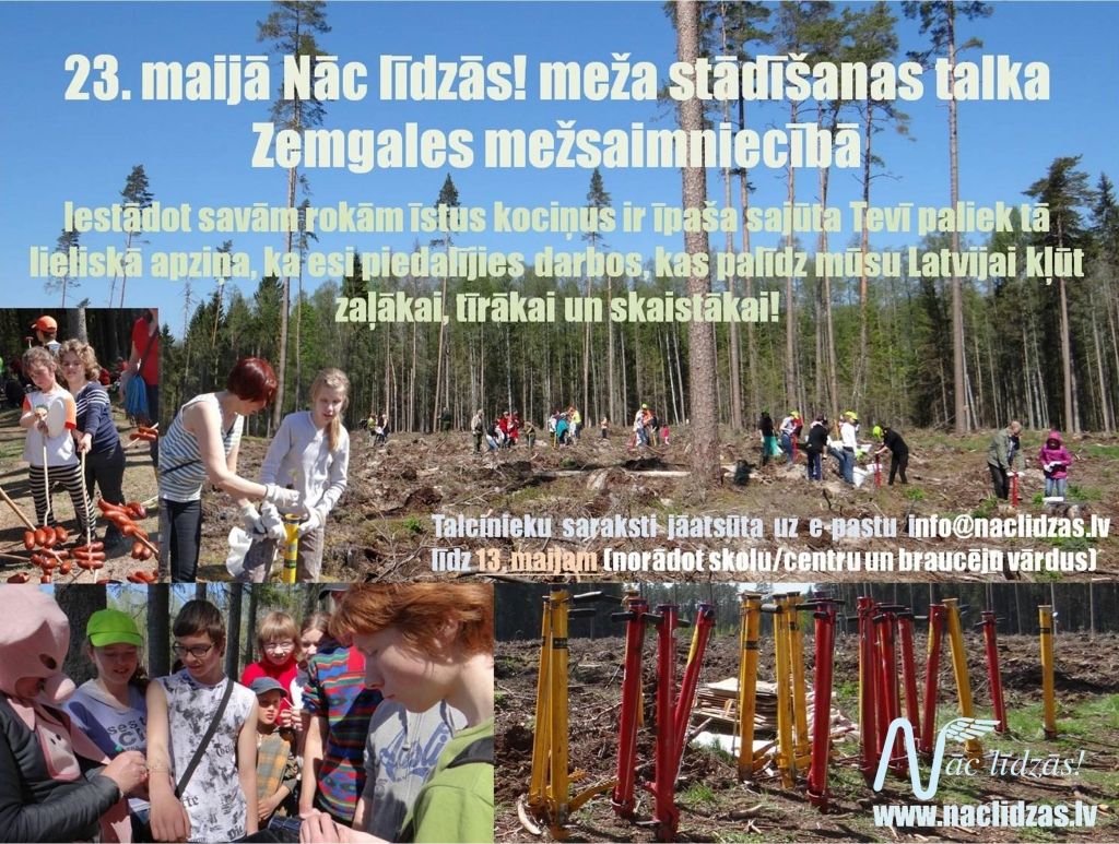 Nākampiektdien «Nāc līdzās!» aicina uz meža stādīšanas talku Plakanciemā