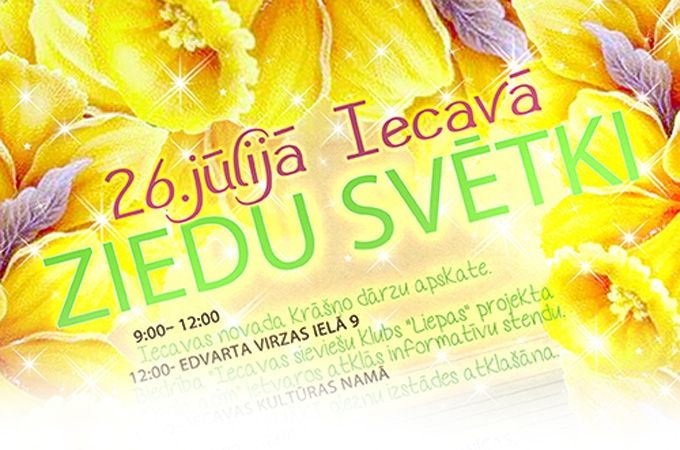 26.jūlijā Iecavā norisināsies krāšņākie svētki – Ziedu svētki 