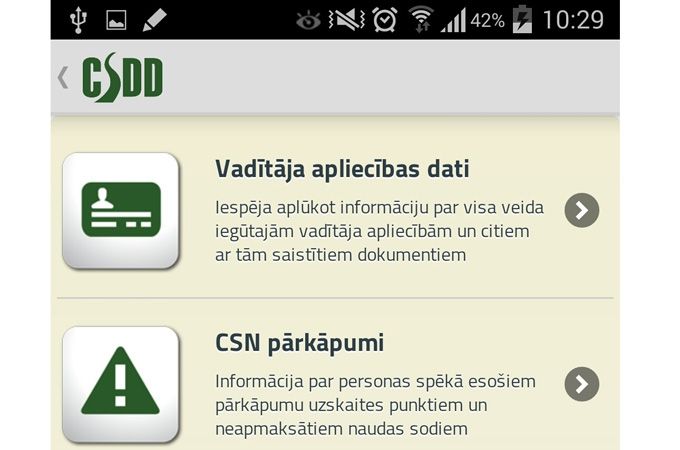 Aprit gads modernajai CSDD mobilajai aplikācijai