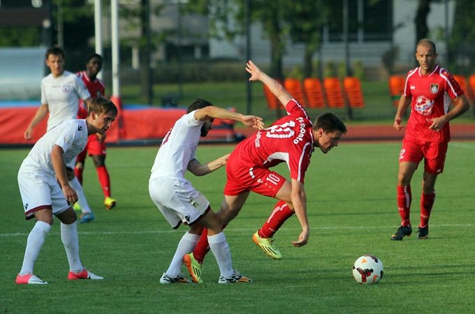 «Jelgavas» futbolistiem līdz punktam pret «Skonto» pietrūkst 5 minūšu (ar foto)