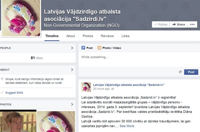 Izveidota Latvijas Vājdzirdīgo atbalsta asociācija «Sadzirdi.lv»