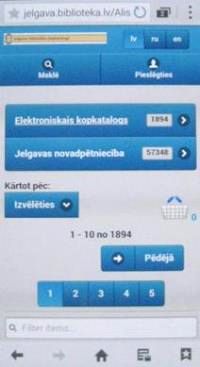 Bibliotēku kopkatalogam izveidota mobilā versija
