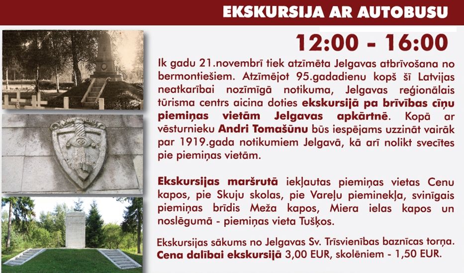 Ekskursija pa brīvības cīņu vietām Jelgavas atbrīvošanas gadadienā