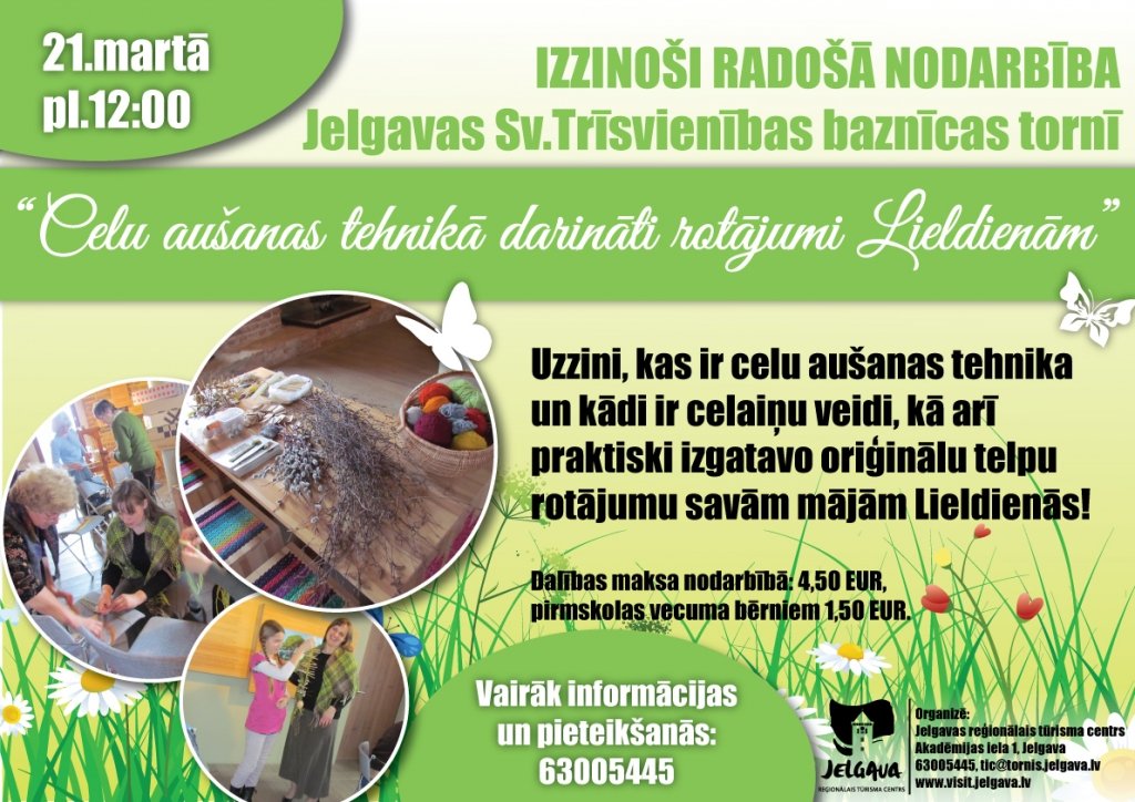 Radošajā nodarbībā darinās Lieldienu rotājumus