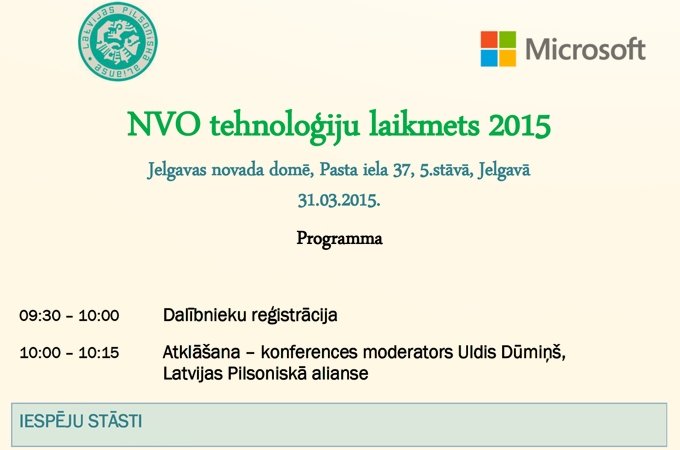 Forums «NVO tehnoloģiju laikmets 2015» Jelgavā; pieteikšanās līdz 26.martam