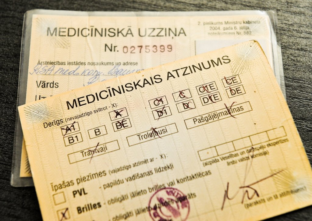 Bez derīgas medicīniskās izziņas sēsties pie stūres nedrīkst