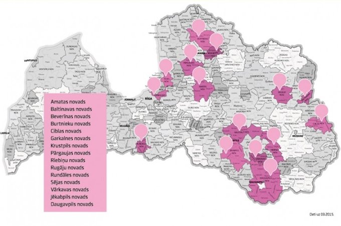 Līdz gada beigām uzstādīs 15 bankomātus novados, kuros šobrīd to nav