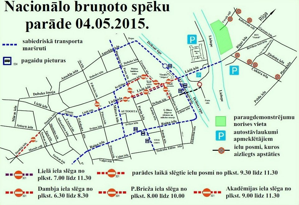 Lielākās izmaiņas sabiedriskā transporta kustībā maija svētku dienās ienesīs militārā parāde