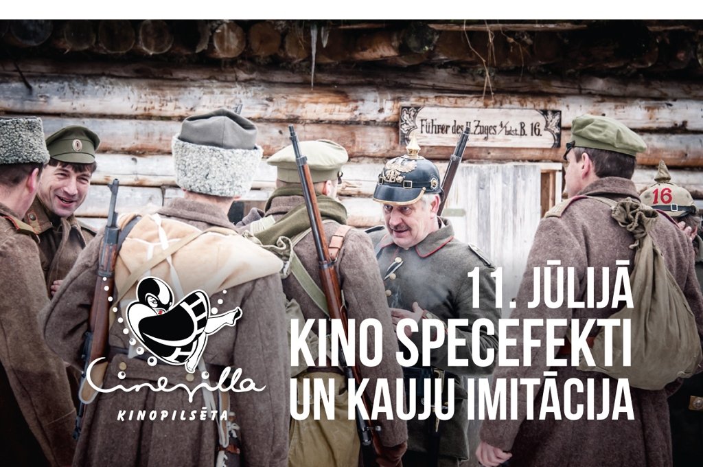 Kino, specefekti un kauju imitācija kinopilsētā «Cinevilla»