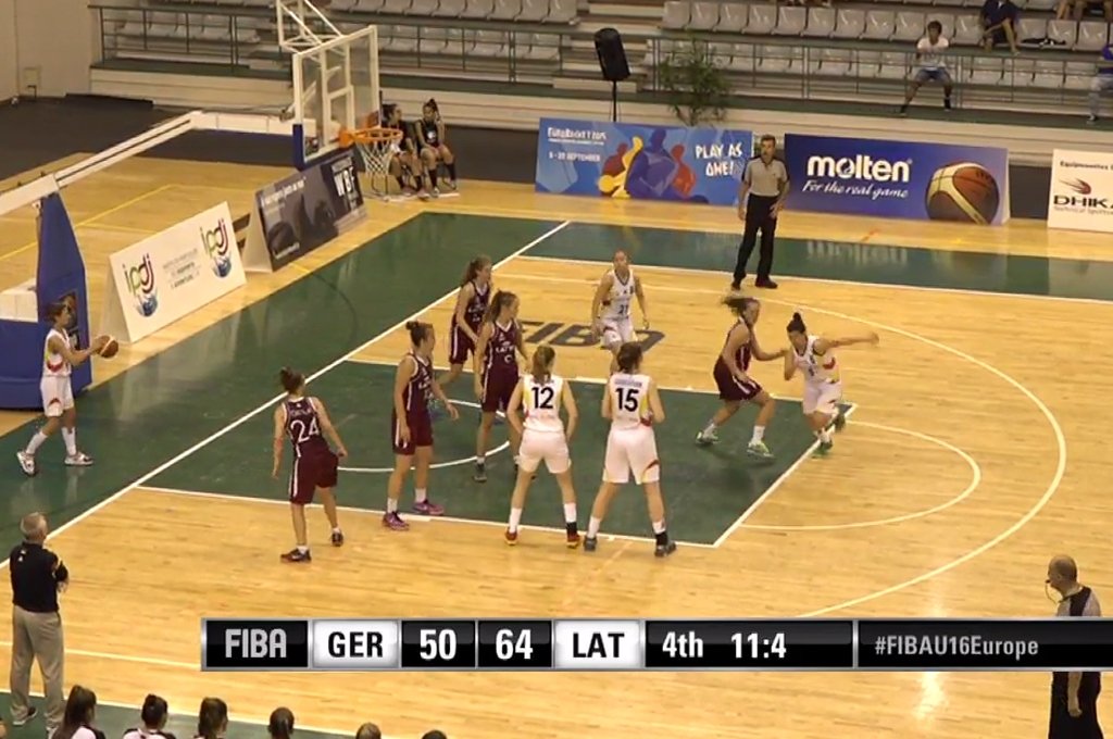 Latvijas U-16 basketbolistes uzvar Vāciju un iekļūst Eiropas čempionāta ceturtdaļfinālā