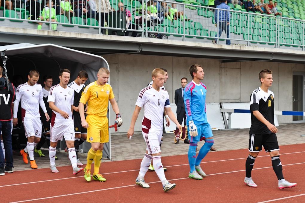 Latvijas U21 izlase Eiroatlases turnīrā Jelgavā zaudē Beļģijai – 0:2 (FOTO)