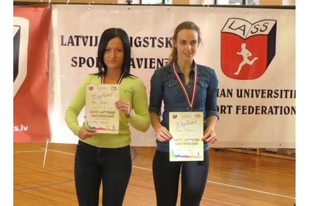 Latvijas universiādē komandu cīņā LLU sportistēm pirmā vieta