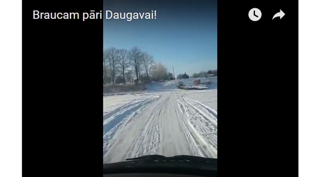 Ledus plānāks nekā citus gadus, bet Līvānos brauc pāri Daugavai (VIDEO)