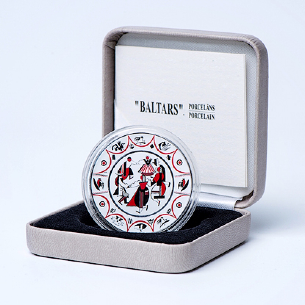 Latvijas Banka izveidojusi jaunu kolekcijas monētu Baltars. Porcelāns