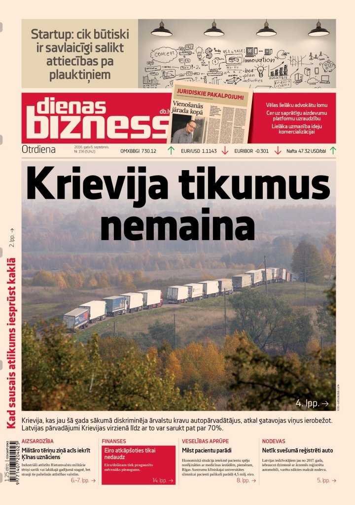 Latvijas pārvadājumi Krievijas virzienā var sarukt par 70%