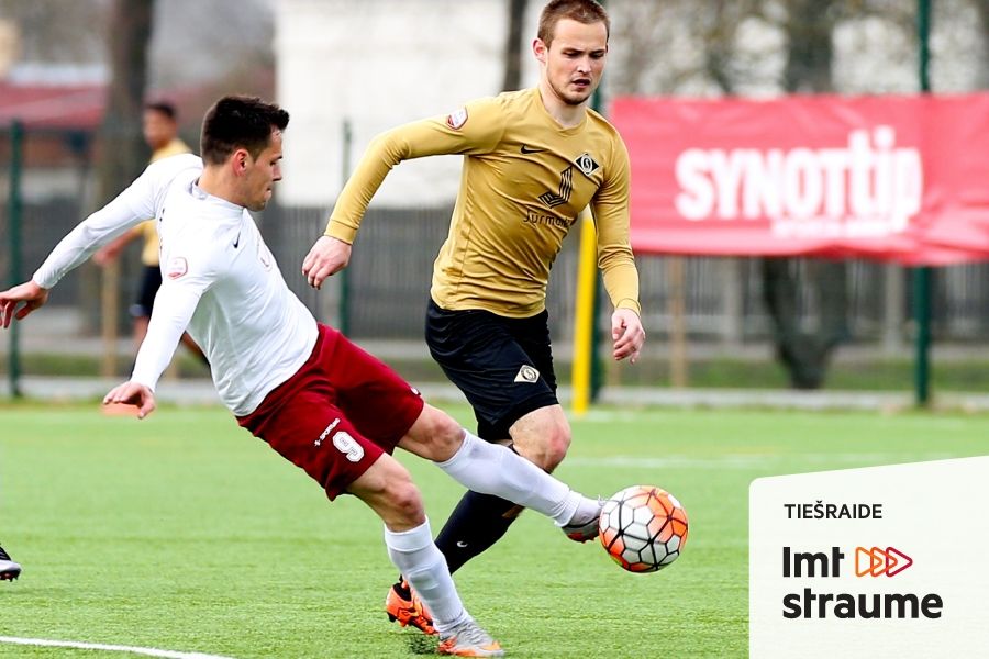 Skaties tiešraidē spēli starp FK «Jelgava» un «Spartaks Jūrmala» (VIDEO)