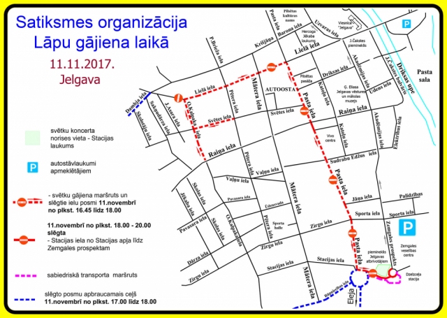 11. novembra pasākumu laikā tiks ierobežota satiksme