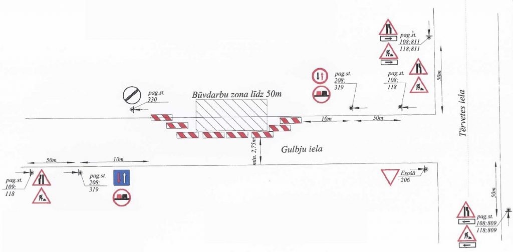 Otrdien būs aizliegta satiksme Gulbju ielas posmā