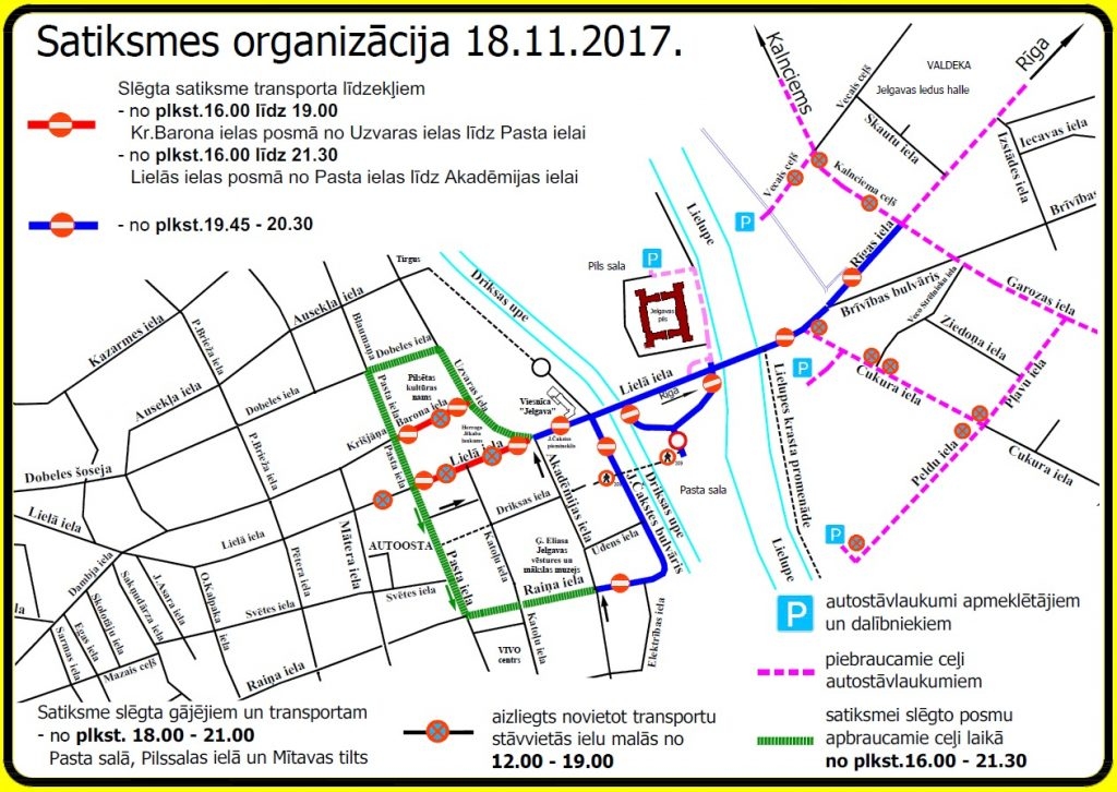 Valsts svētku pasākumu laikā būs ierobežota satiksme